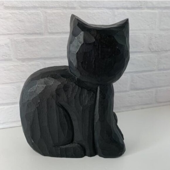 Eddie Walker Midwest Cannon Falls Black Cat w/ Pumpkin Halloween Folk Art 7.25" - Picture 4 of 4